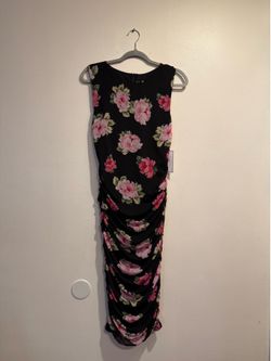 Black flower dress