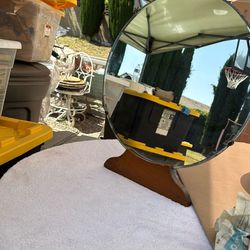 Vintage Large Round Mirror