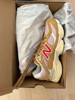 New Balance 9060 Sneakers Tan Pink Red