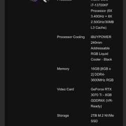 Ibuypower RDY Y60BG203 Gaming Desktop W/64 GB Ram