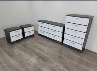 Dresser,  Chest And 2 Nightstands  - Cómoda, Gavetero Y 2 Mesitas de noche