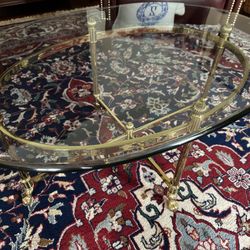 Oval Glass Coffee Table 