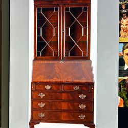 Mahogany bookcase Secretary desk