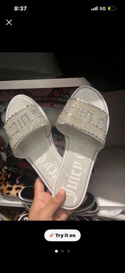 Juicy Couture Embellished Slides - Size 7