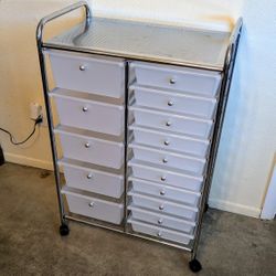 **Price Reduced** Rolling Trolley Storage Cart With 15 Drawers