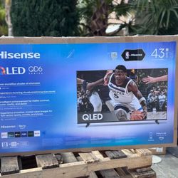 43” Hisense smart 4k Qled hdr tv