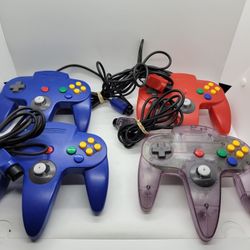 Nintendo 64 N64 Controller Blue Red Atomic Purple