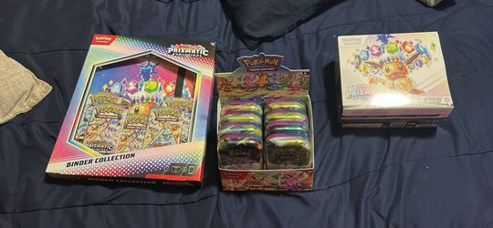 Prismatic ETB, binder collection and tins with display box