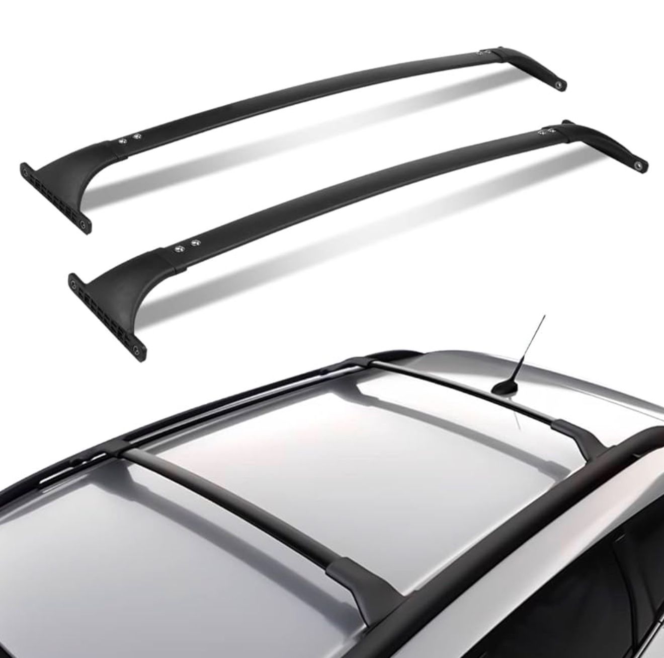 Pair Aluminum Car Roof Rack Cross Bars Compatible with 2009 - 2014 Nissan Murano Black