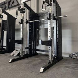 Commercial-Grade Half Rack ALL-IN-ONE with Functional Trainers,