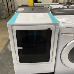 Samsung - 7.4 Cu. Ft. Smart Bented Electric Dryer W/ Pet Care Dry & Steam Sanitize+ In White