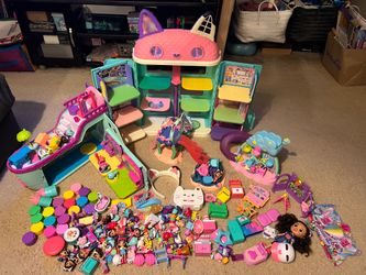 Gabby Dollhouse playsets - house, boat, nursery, pool