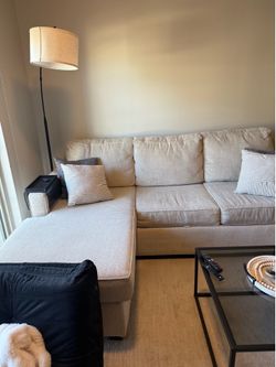 Cream/ beige sectional couch