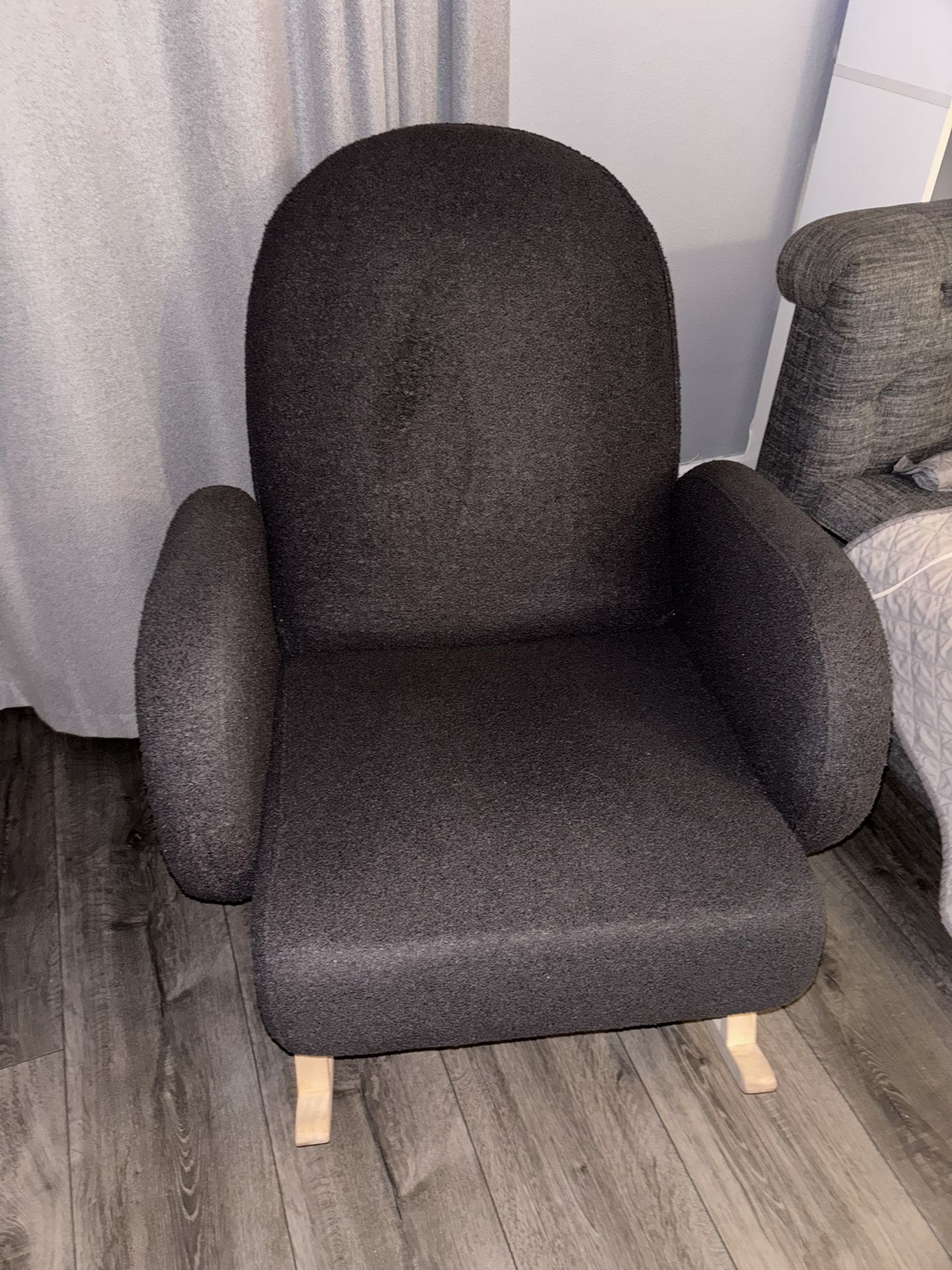 Grey Teddy Rocking Chair - Like New 