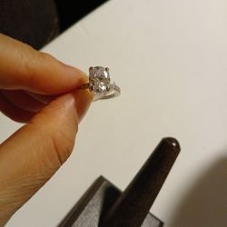 STERLING SILVER CUBIC ZIRCONIA RING SZ7