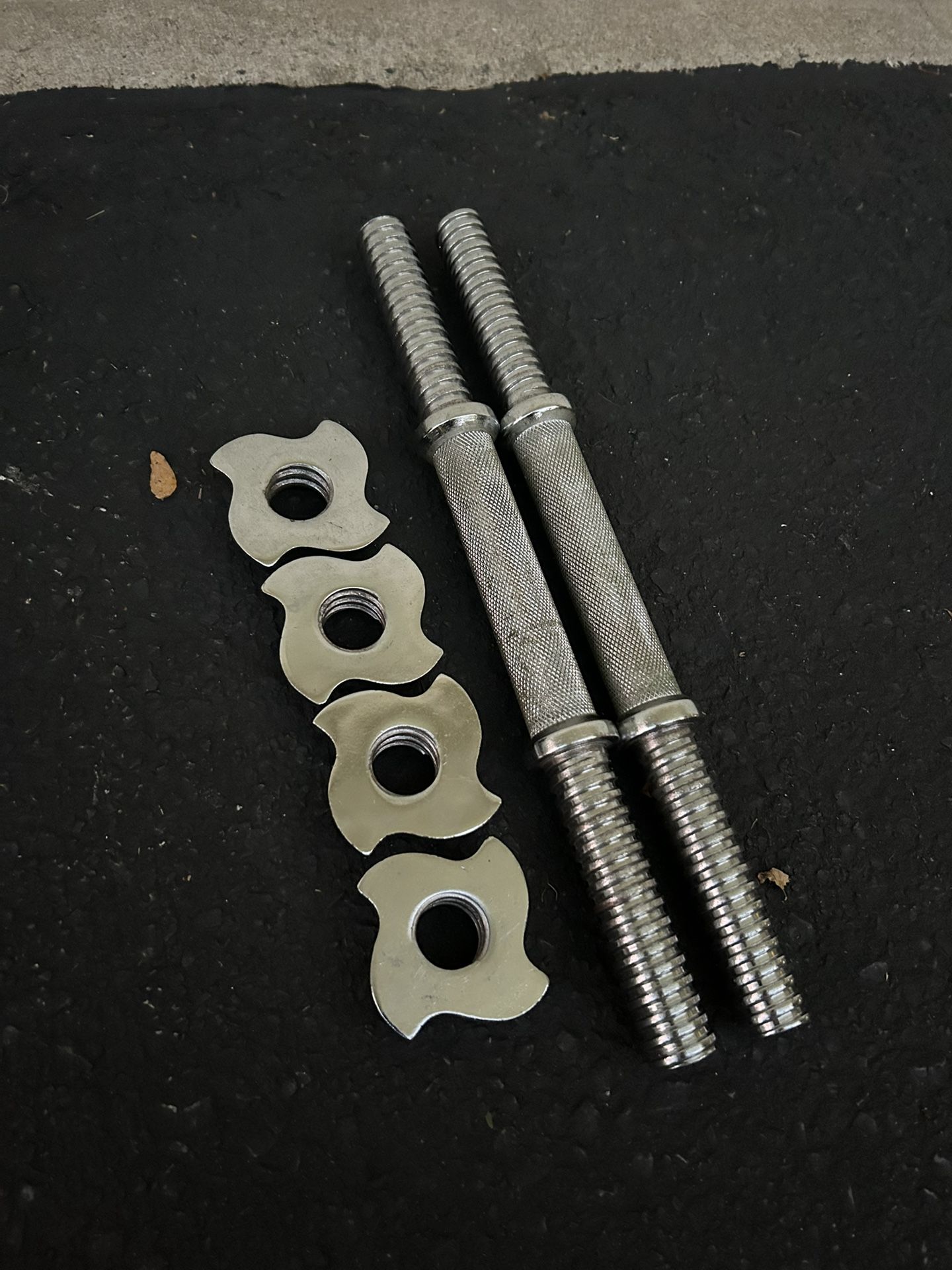 Set of 2 Threaded Dumbbell Handles With Collars Included