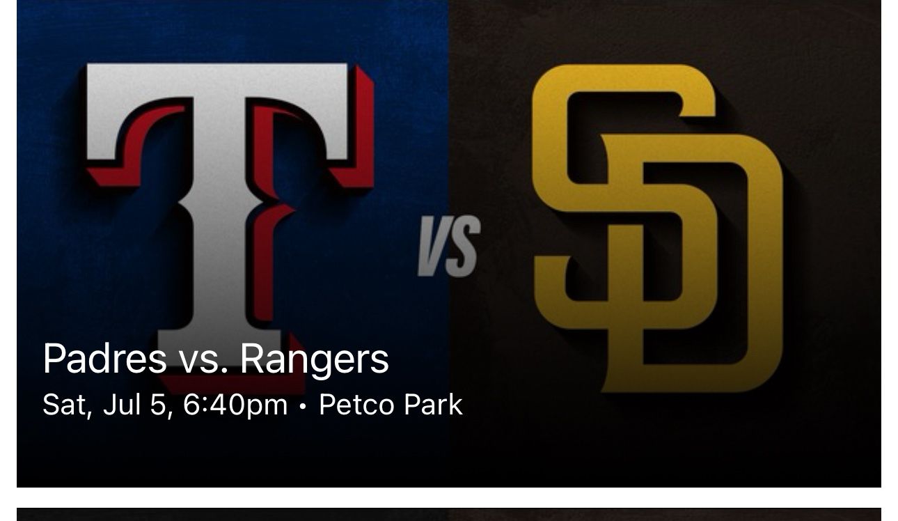 Padres Vs Rangers July 5