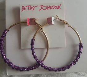 Betsey Johnson Hoop Earrings 