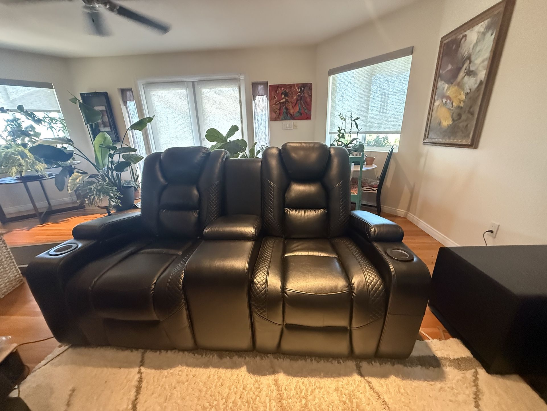 Reclining Leather Loveseat