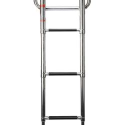 Stainless Steel in-Board 4 Steps Telescoping Ladder Folding Dock Ladder for Marine Boat Yacht Swimming Pool 550lbs Capacity