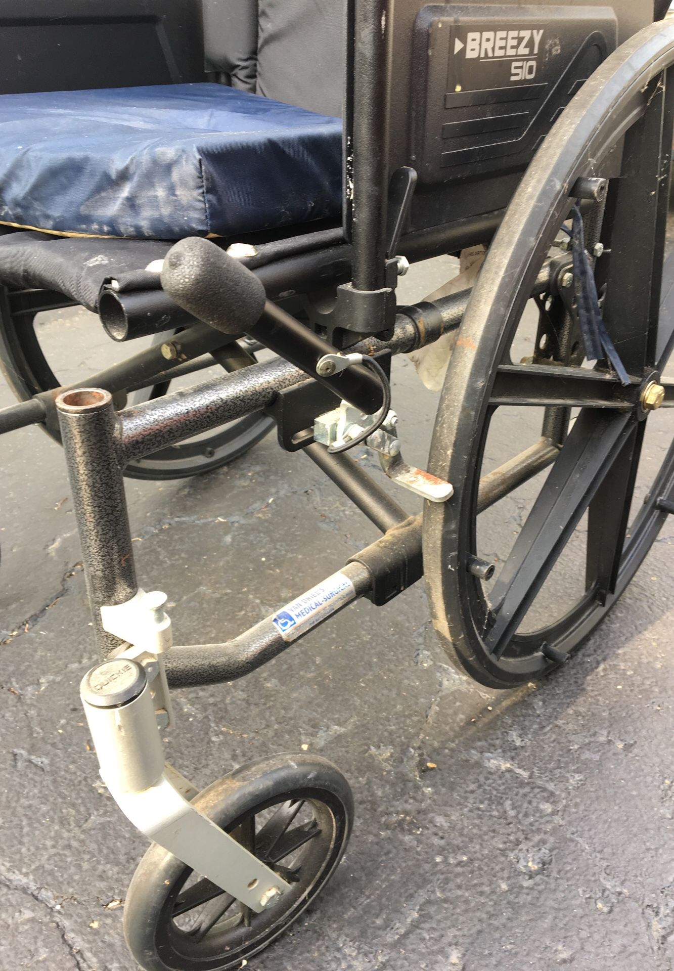 QUICKIE BREEZY 510 WHEELCHAIR FOLDABLE MOBILITY PUSH MEDICAL WHEELCHAIR