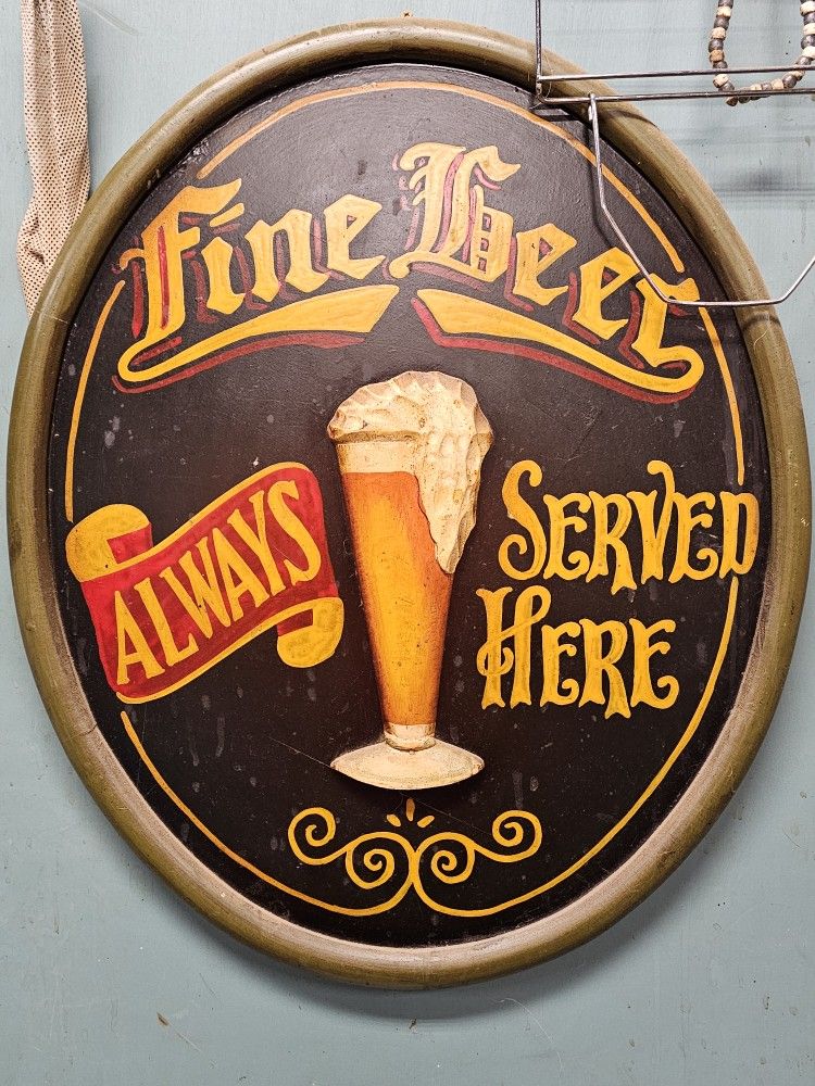 Wood 3D Beer Sign