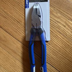 New 9   inch Kobalt  Electricians  linesman pliers with fish tape puller please read description