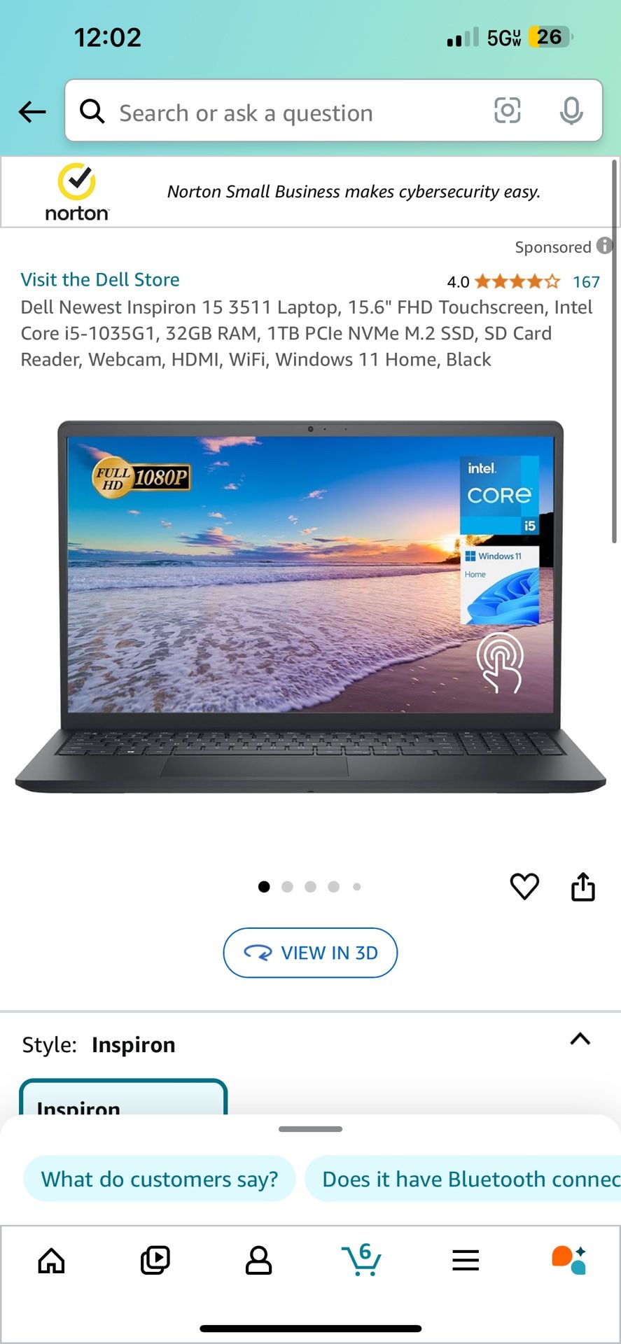 Dell Inspiron 15 laptop