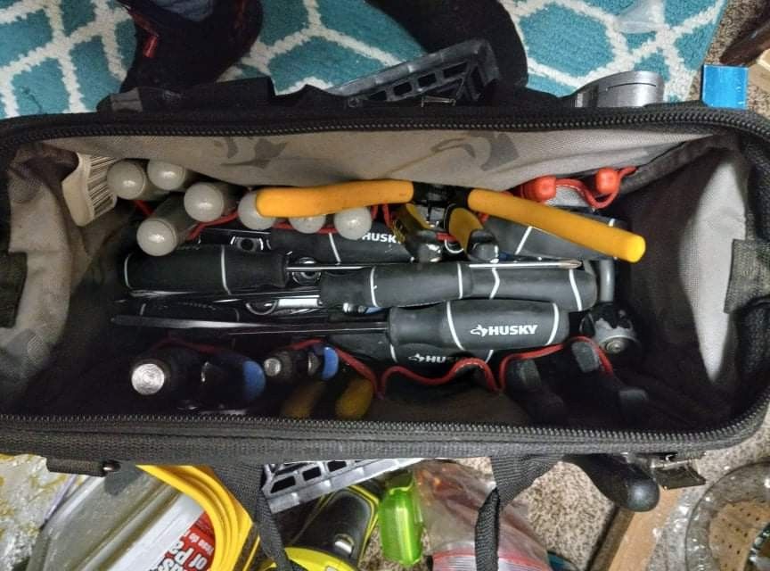 Husky Tool Bag Loaded With Hand tools