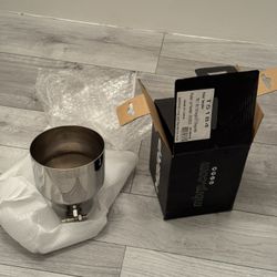 Chrome Exhaust Tip 3" to 5" – Angled – Single Wall – New