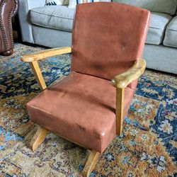 Kids Leather Rocking Chair