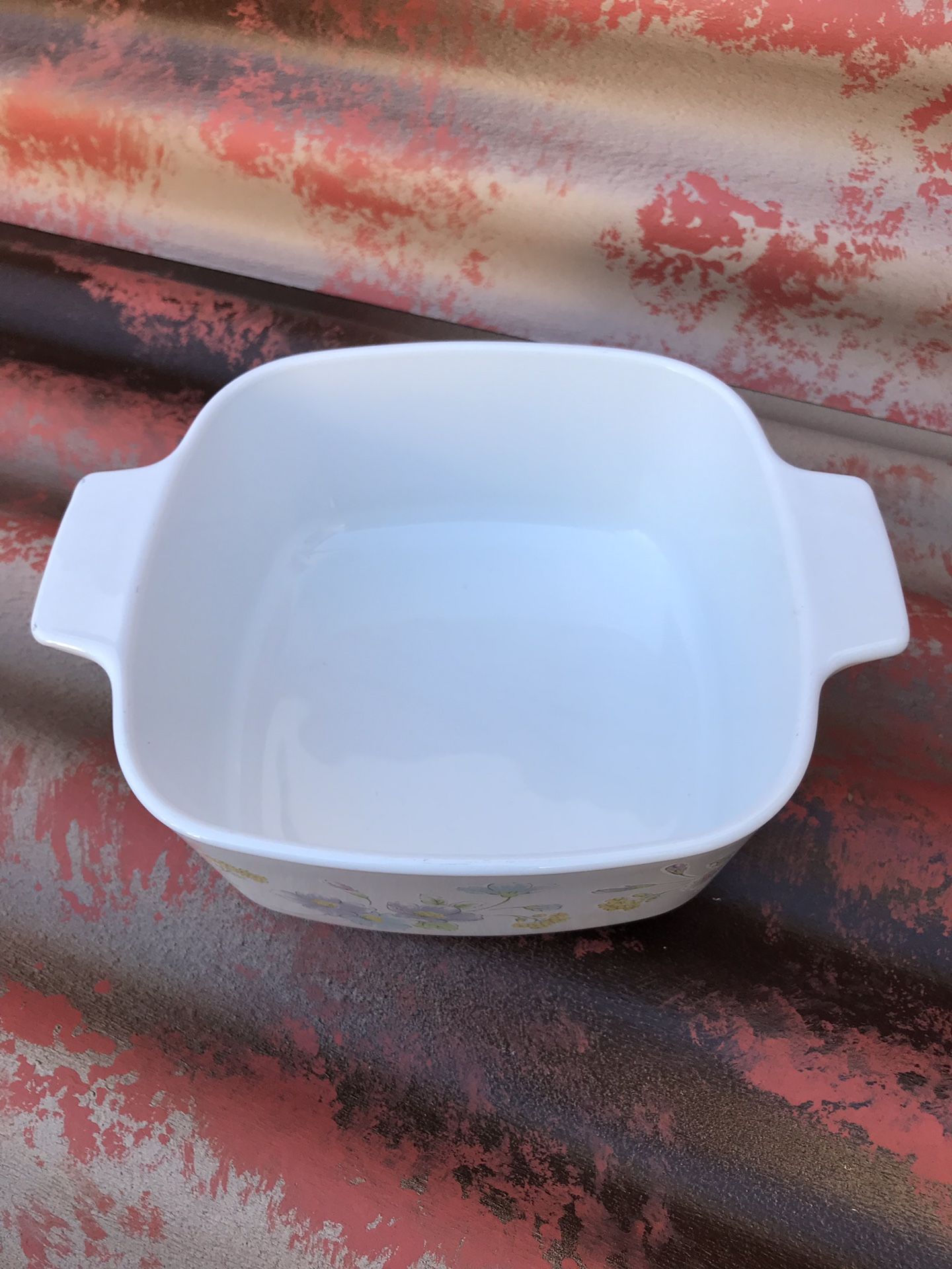 Vintage Corningware Pastel Bouquet Casserole