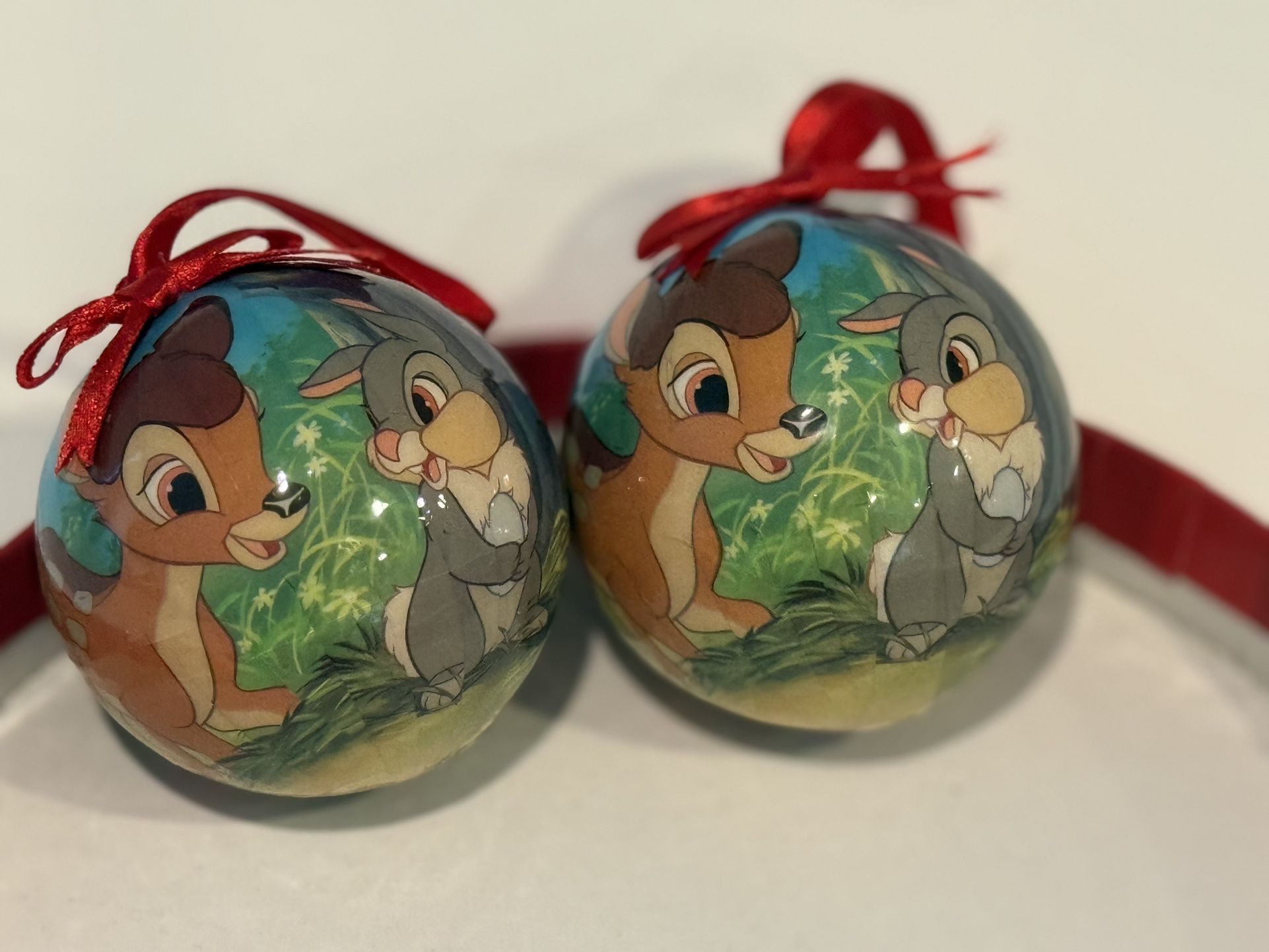 Disney Store Vintage 2 Bambi Ornaments from A Christmas To Remember 1999