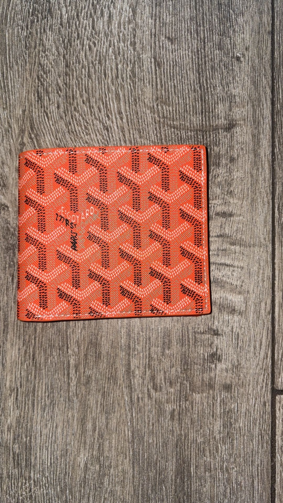 Orange Goyard wallet