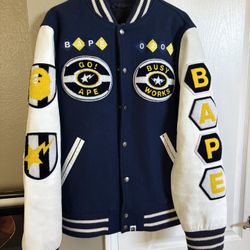 A BATHING APE BAPE VARSITY JACKET XL MEN’S - 💯 AUTHENTIC -