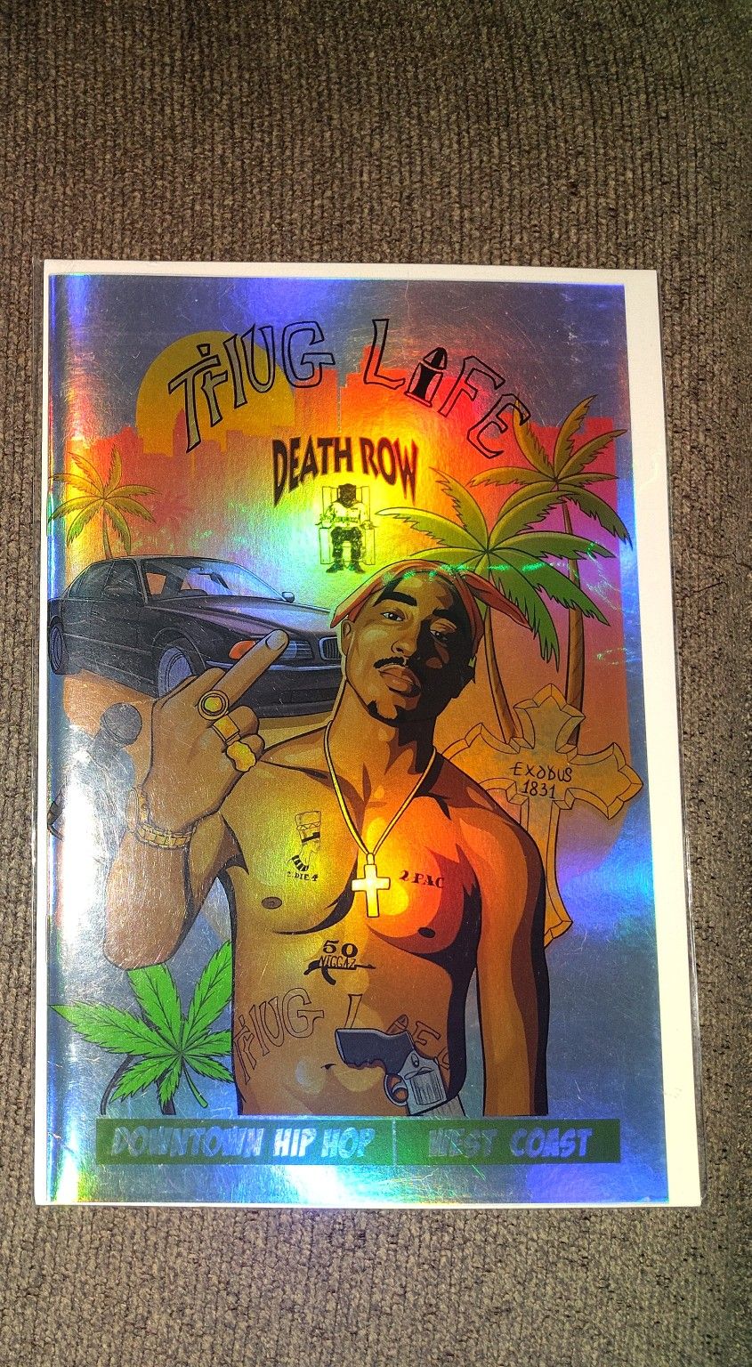 Downtown Hip Hop Tupac Chrome/Foil Artbook Ltd to 125 NM