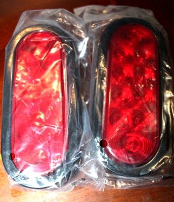 Universal 6 inch light 10 LED Stop Turn Tail Truck Sealed Grommet Plug DOT a pair of two lights for sale $40 or cash app