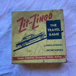 Vintage Zip Zingo Early Road trip Bingo type game transportation car culture game