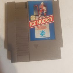 Nintendo video game ice hockey use no case