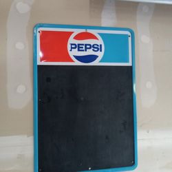 Vintage Pepsi Metal  Chalkboard  