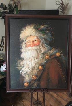 Santa Claus picture custom framed