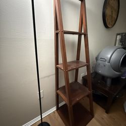 Wood Ladder Shelf