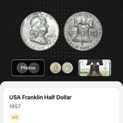 MS 1957 - USA Franklin Half Dollar
