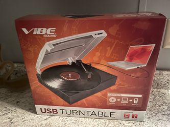 Vibe usb turntable record player in box