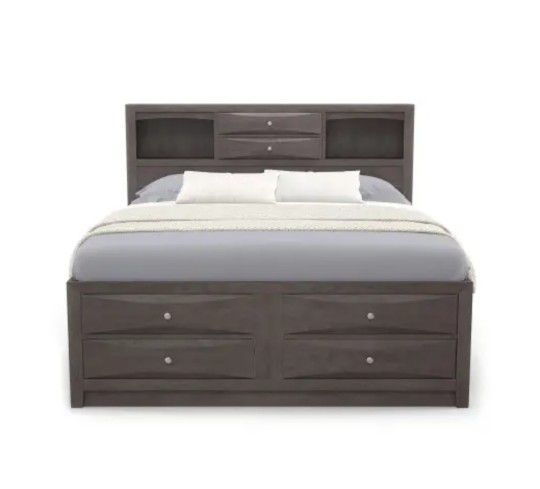 NEW Emily King Storage Bed