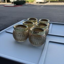Votive Glass Candle Holders 6 qty