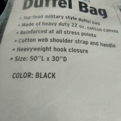 Heavy Duty Canvas Duffle Bag