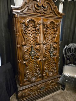Antique Armoire Dresser Nightstand