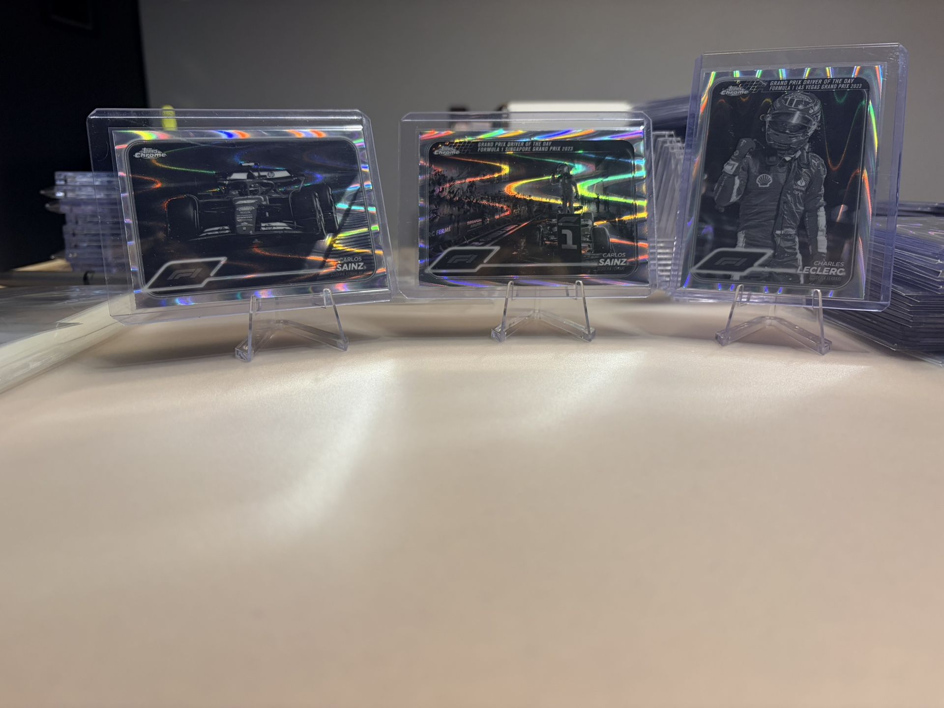 2024 Topps Chrome F1 Ferrari B&W Raywave 3 Cards