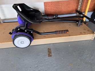 Hoverboard with seat attachment